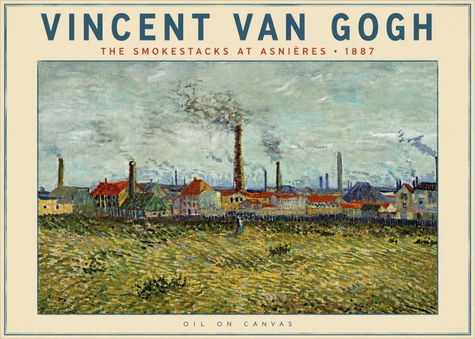Van Gogh The Smokestacks at Asnières No5 - Plakát