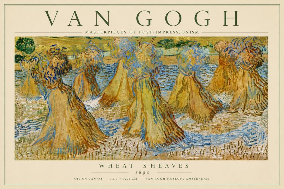 Van Gogh Wheat Sheaves No4 - Plakát