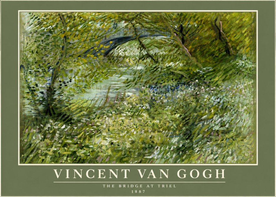 Van Gogh The Bridge at Triel No6 - Plakát