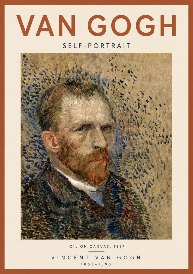 Van Gogh Self-portrait IV No5 - Plakát