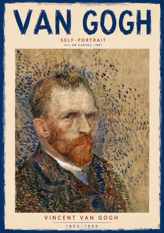Van Gogh Self-portrait IV No6 - Plakát