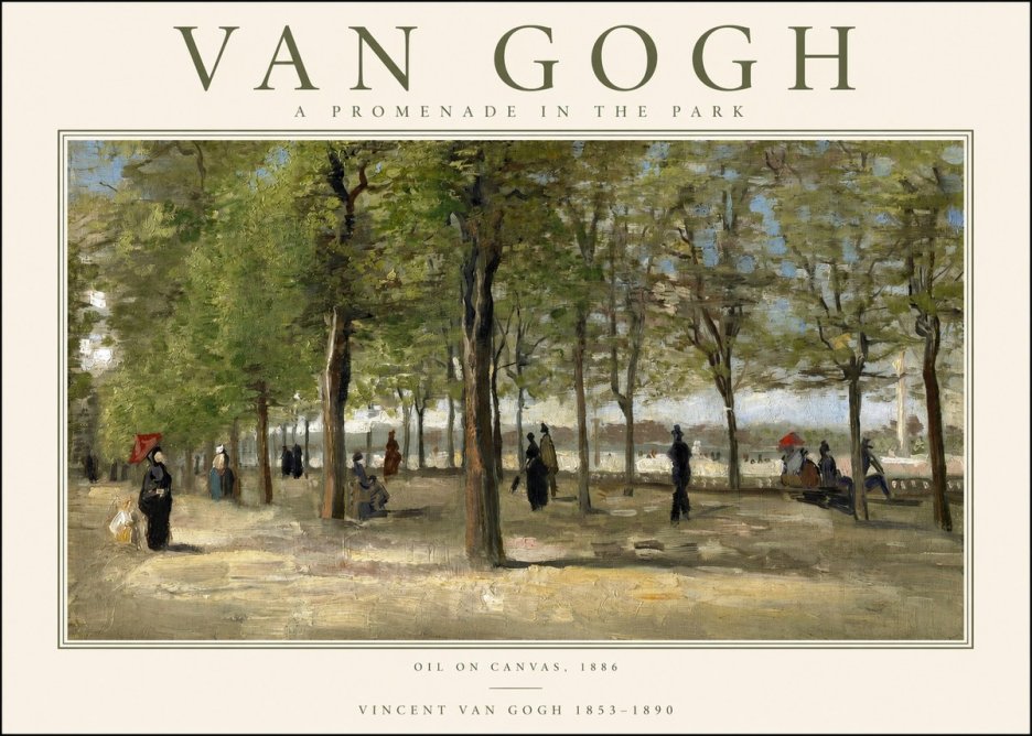 Van Gogh A Promenade in the Park No1 - Plakát