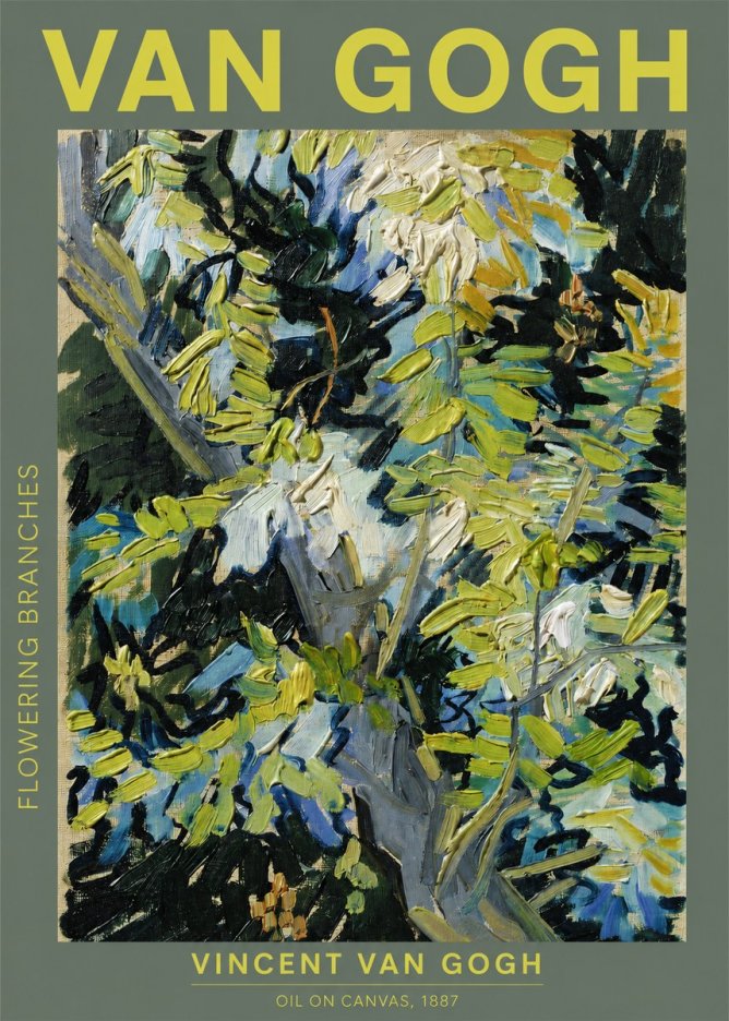 Van Gogh Flowering Branches No2 - Plakát