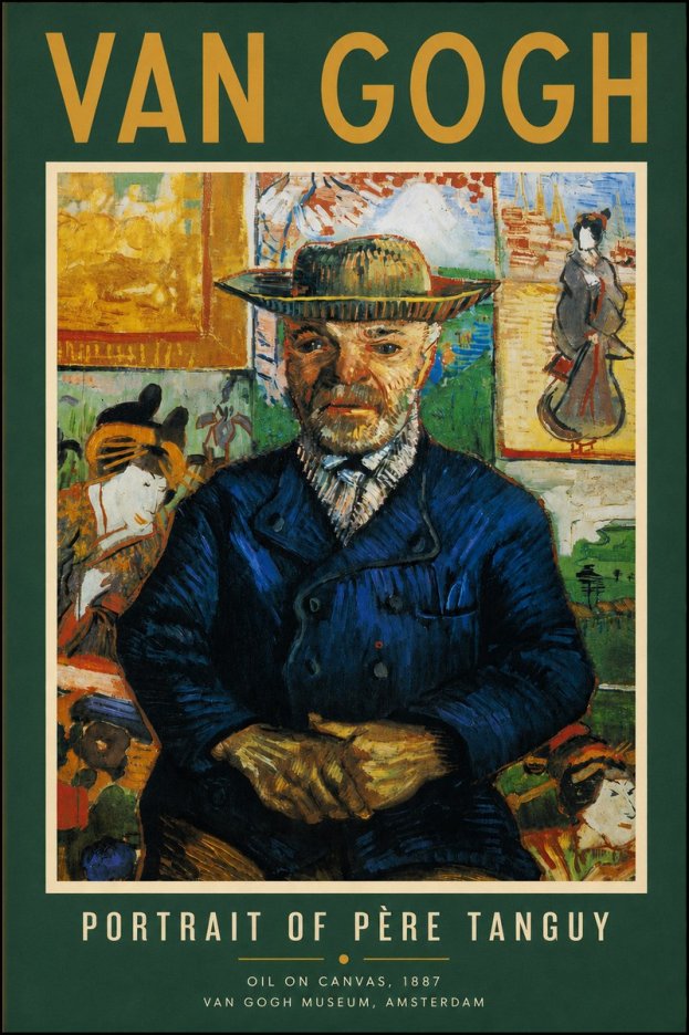 Van Gogh Portrait of Père Tanguy II No2 - Plakát