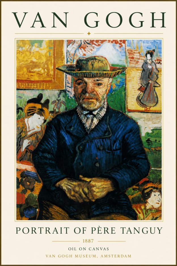 Van Gogh Portrait of Père Tanguy II No4 - Plakát