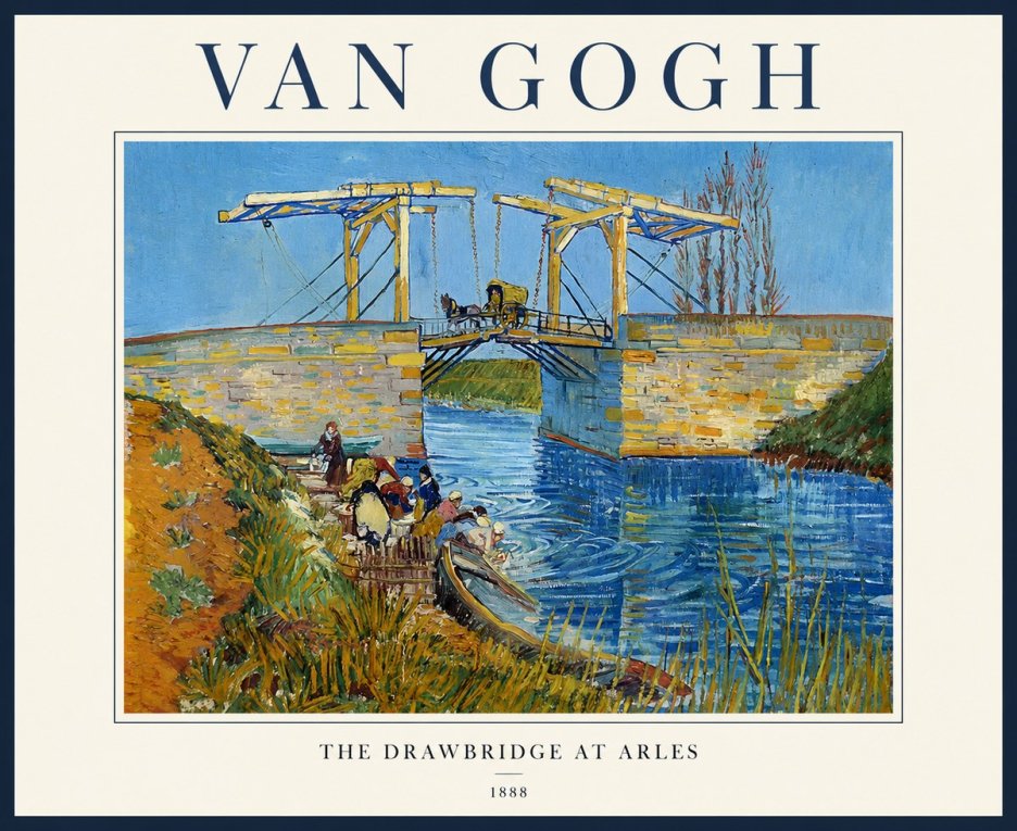 Van Gogh The Drawbridge at Arles I No1 - Plakát