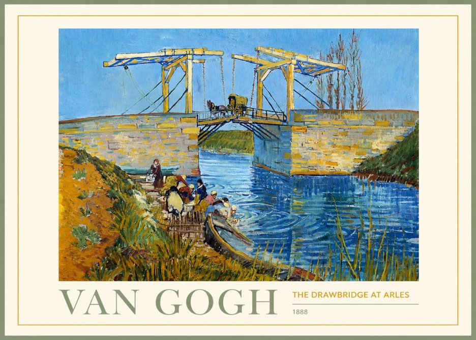 Van Gogh The Drawbridge at Arles I No2 - Plakát
