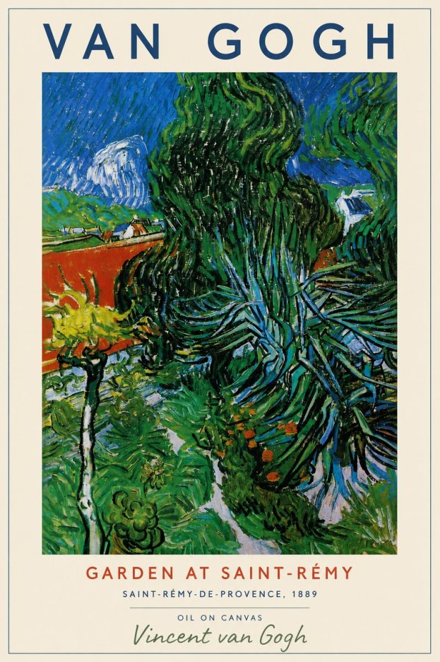 Van Gogh Garden at Saint-rémy No2 - Plakát