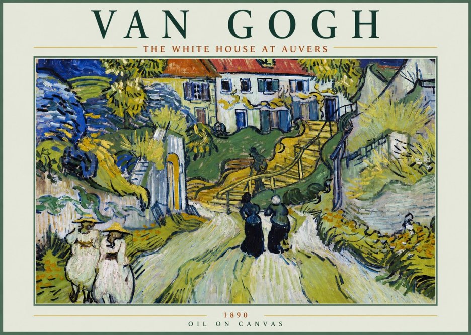 Van Gogh The White House at Auvers No2 - Plakát