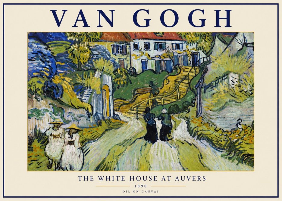 Van Gogh The White House at Auvers No3 - Plakát