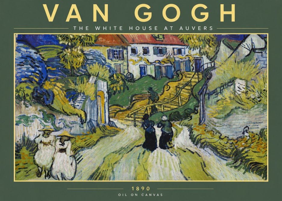 Van Gogh The White House at Auvers No4 - Plakát