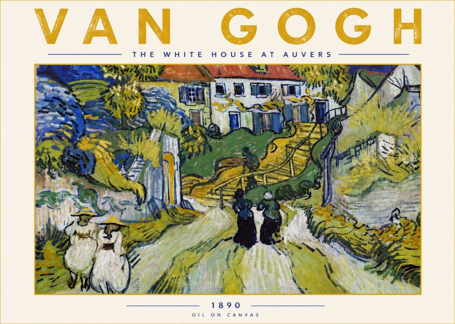Van Gogh The White House at Auvers No6 - Plakát