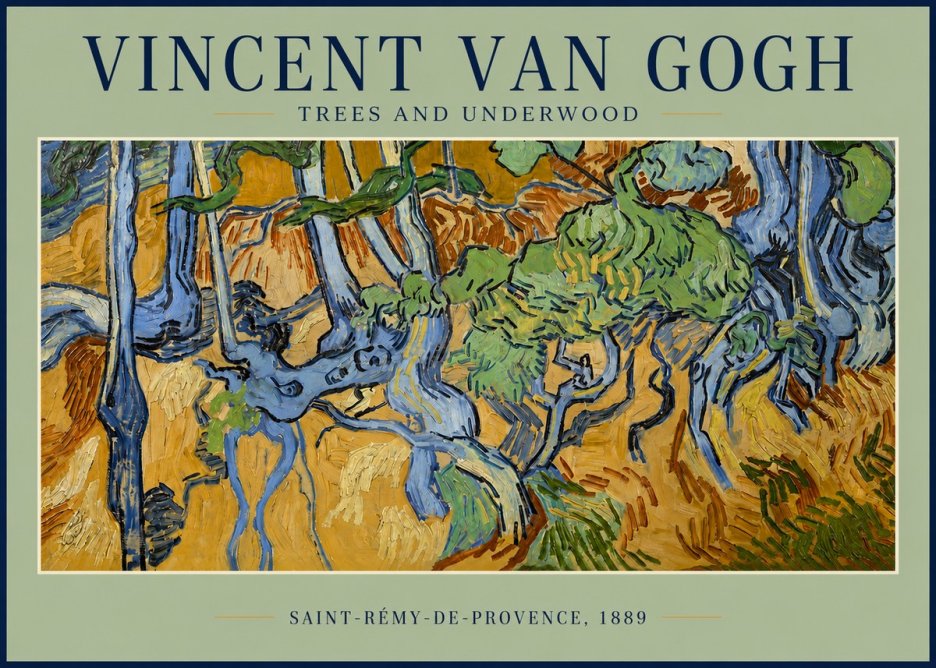 Van Gogh Trees and Underwood No2 - Plakát