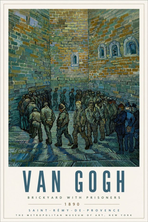 Van Gogh Brickyard with Prisoners No4 - Plakát