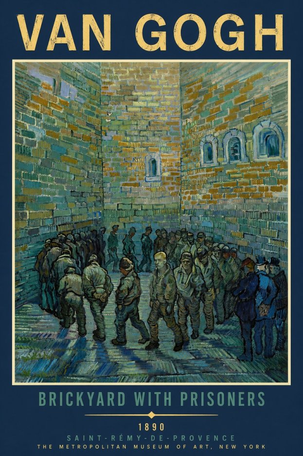 Van Gogh Brickyard with Prisoners No5 - Plakát