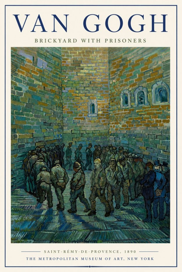 Van Gogh Brickyard with Prisoners No6 - Plakát