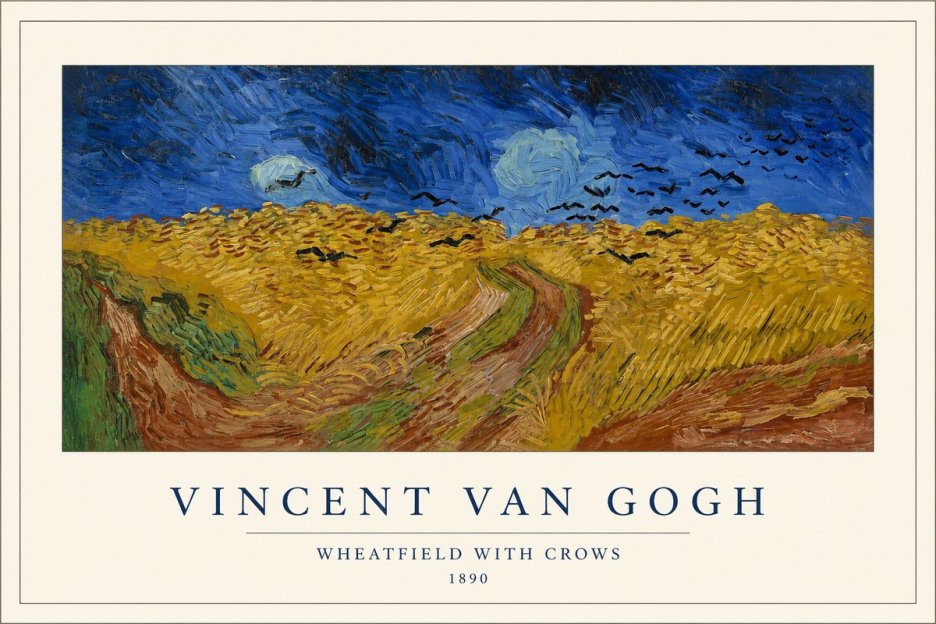 Van Gogh Wheatfield with Crows No1 - Plakát