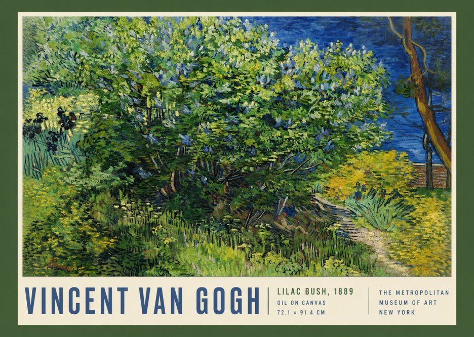Van Gogh Lilac Bush No2 - Plakát