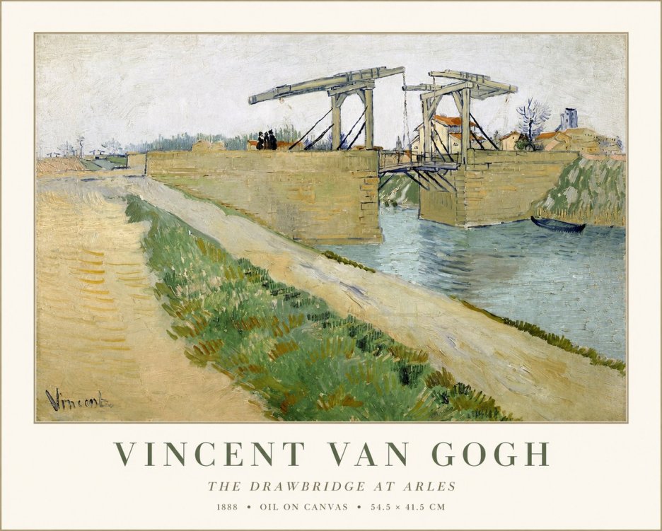 Van Gogh The Drawbridge at Arles II No1 - Plakát