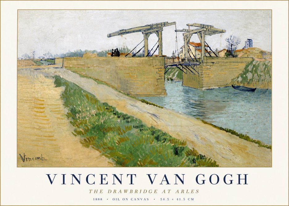 Van Gogh The Drawbridge at Arles II No3 - Plakát