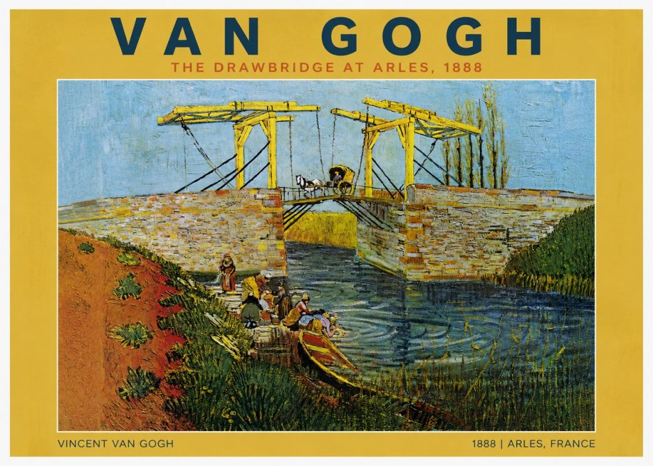 Van Gogh The Drawbridge at Arles III No2 - Plakát