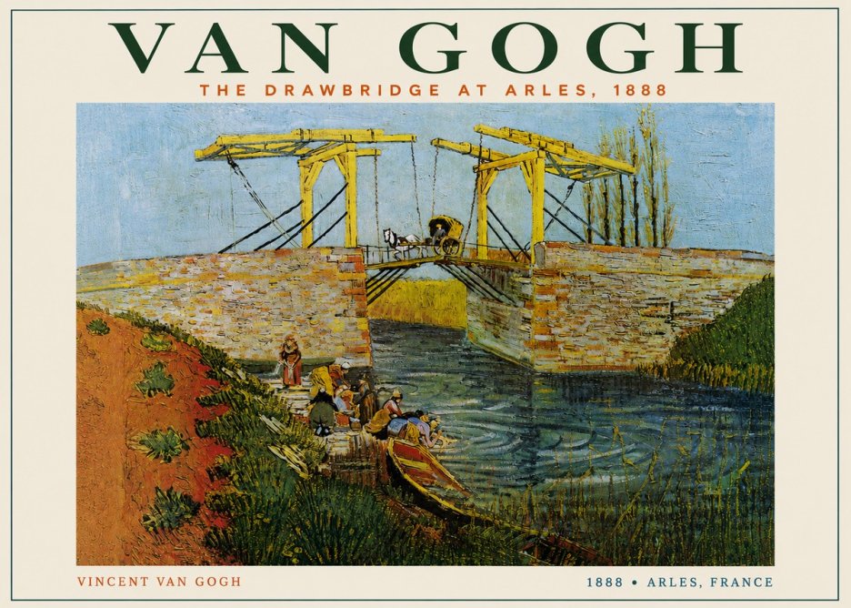 Van Gogh The Drawbridge at Arles III No4 - Plakát