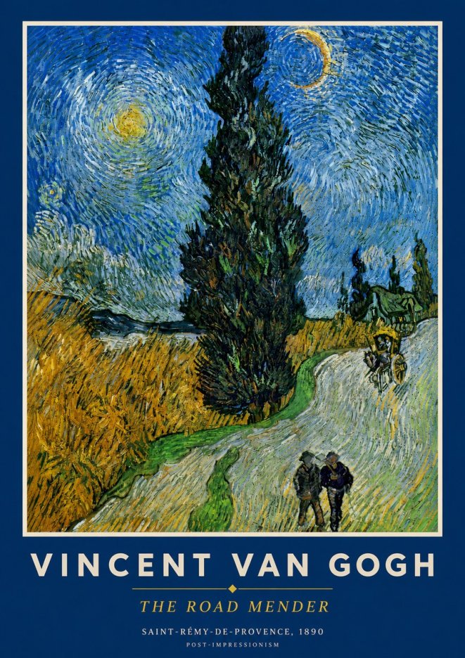 Van Gogh The Road Mender II No3 - Plakát