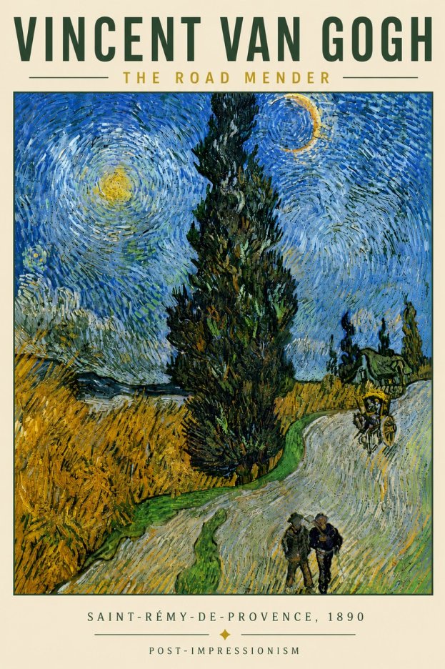 Van Gogh The Road Mender II No6 - Plakát