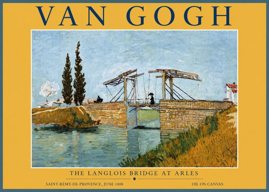 Van Gogh The Langlois Bridge at Arles No4 - Plakát