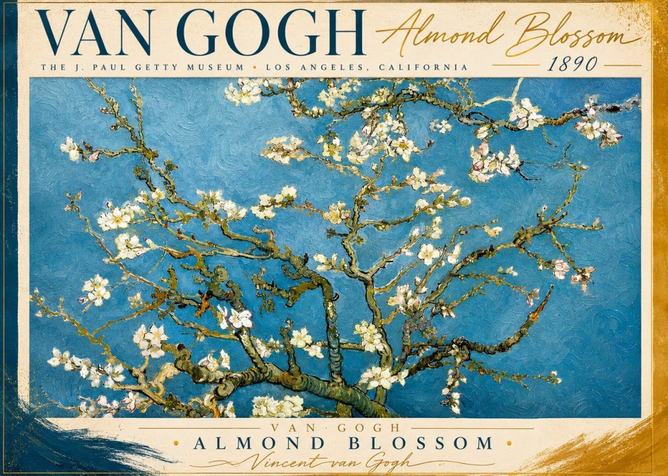 Van Gogh Almond Blossom No2 - Plakát