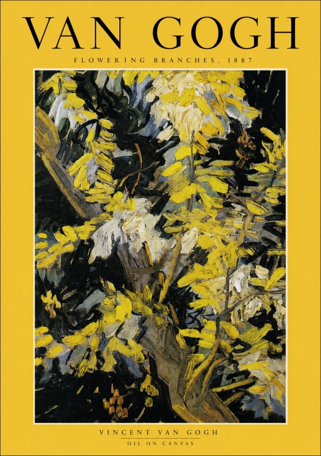 Van Gogh Flowering Branches, 1887 No2 - Plakát