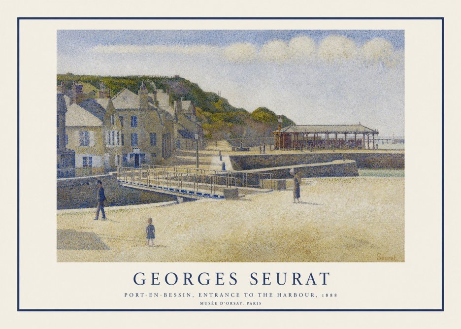 Seurat Port-en-bessin, Entrance to the Harbour, 1888 No1 - Plakát