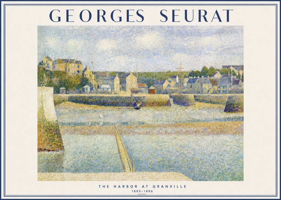 Seurat The Harbor at Granville No3 - Plakát