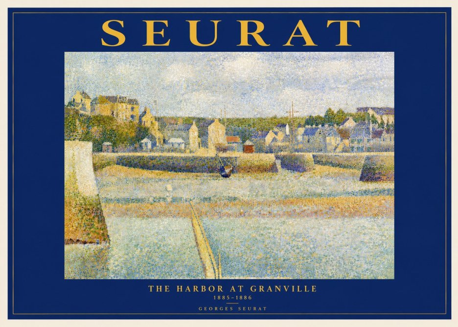 Seurat The Harbor at Granville No4 - Plakát