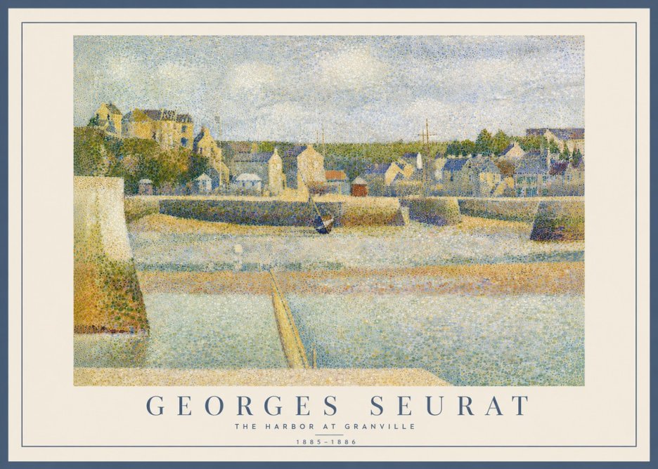 Seurat The Harbor at Granville No5 - Plakát