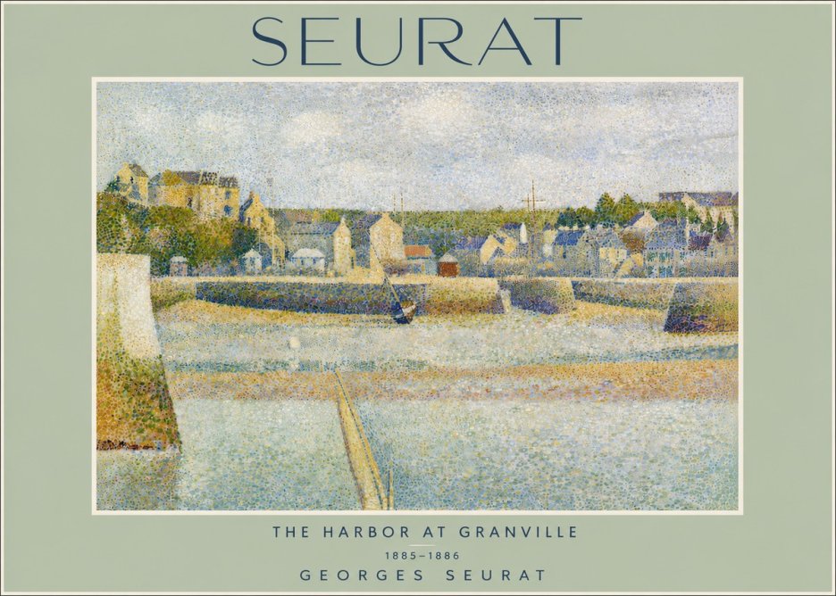 Seurat The Harbor at Granville No6 - Plakát
