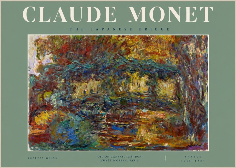 Monet The Japanese Bridge I No2 - Plakát