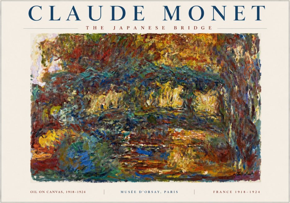 Monet The Japanese Bridge I No4 - Plakát