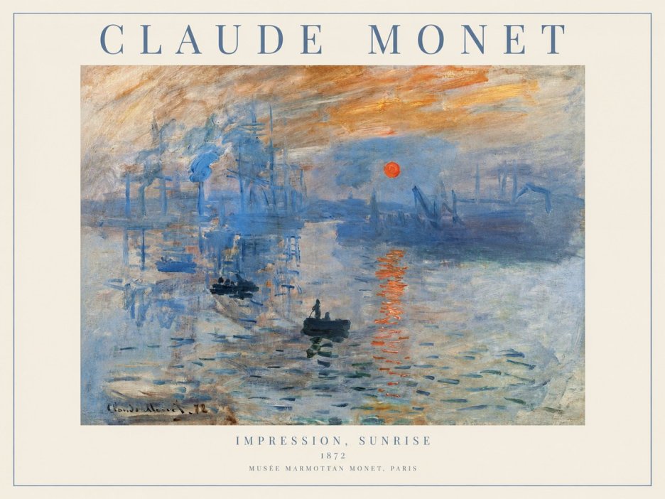 Monet Impression, Sunrise I No1 - Plakát