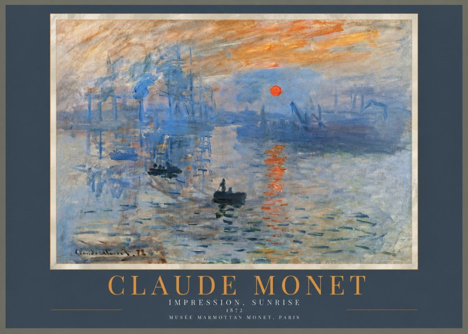 Monet Impression, Sunrise I No2 - Plakát