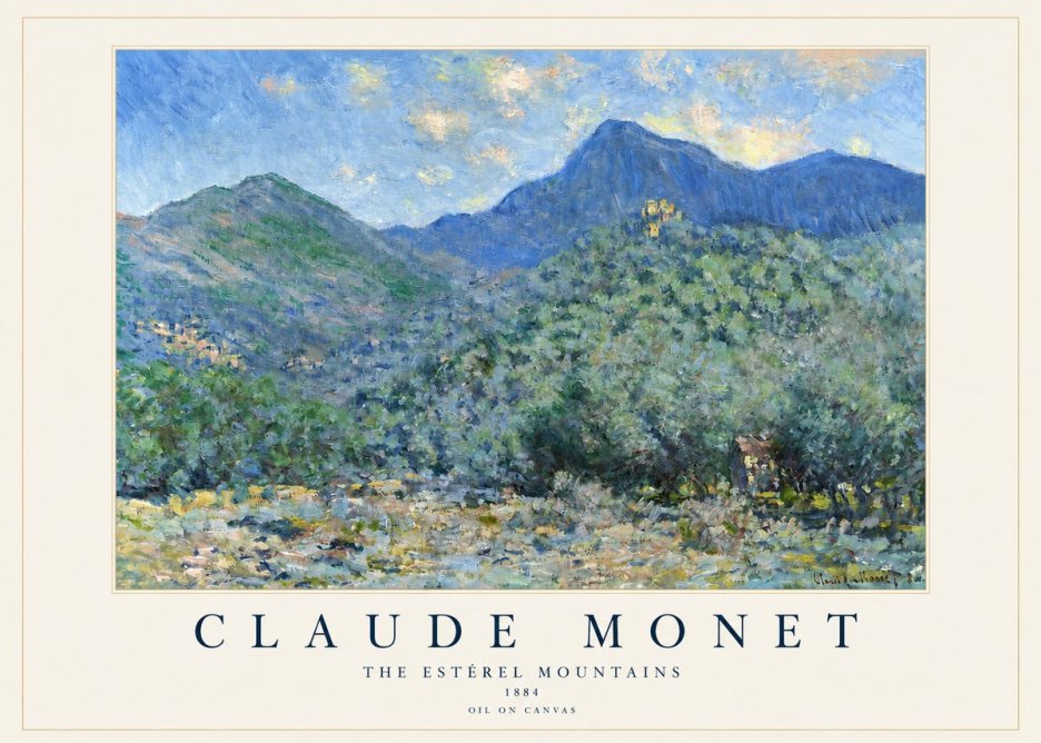 Monet The Estérel Mountains No2 - Plakát