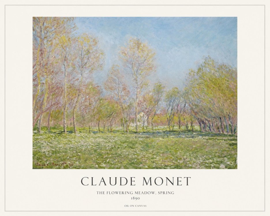 Monet The Flowering Meadow, Spring No1 - Plakát