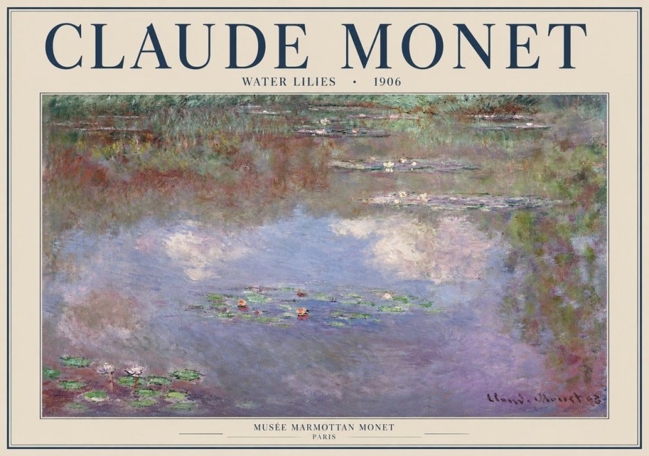 Monet Water Lilies VI No1 - Plakát