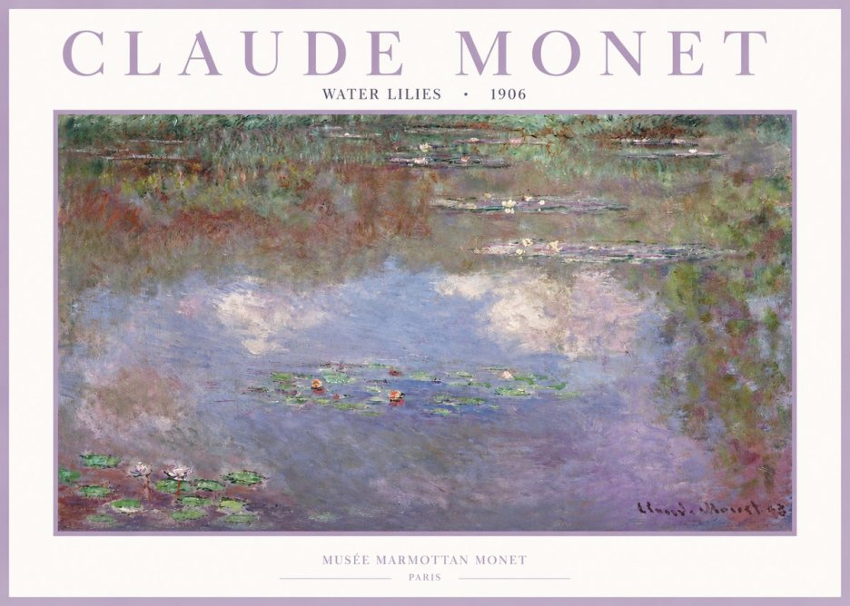 Monet Water Lilies VI No2 - Plakát