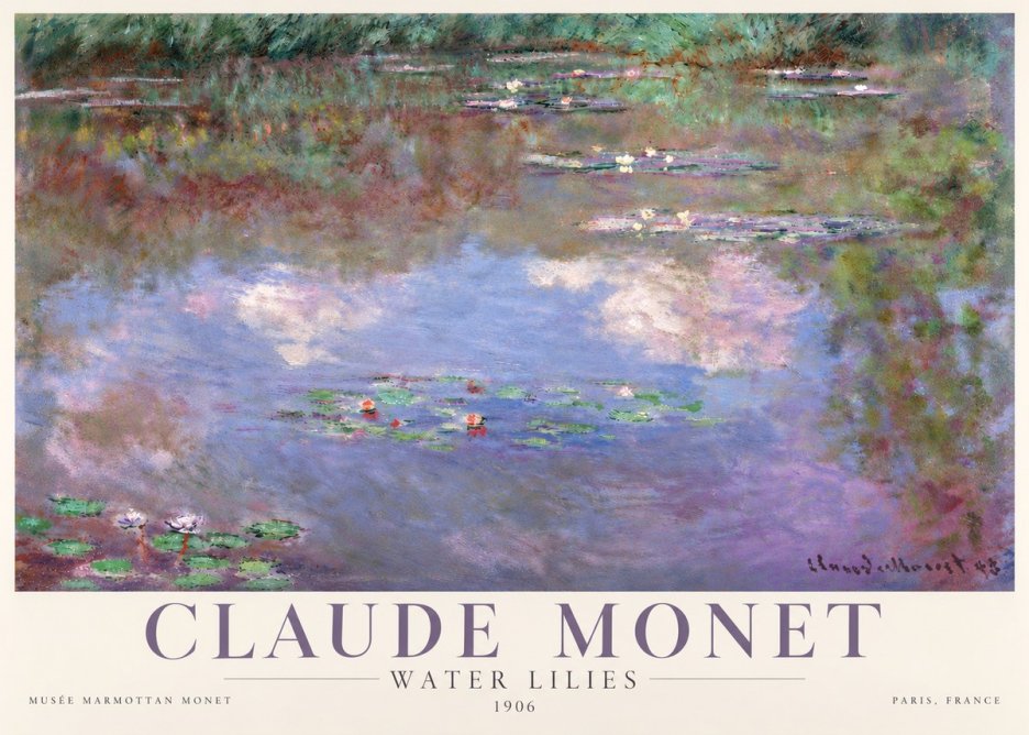 Monet Water Lilies VI No4 - Plakát