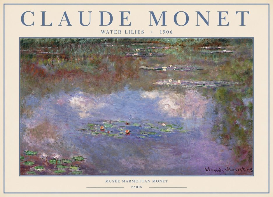 Monet Water Lilies VI No6 - Plakát