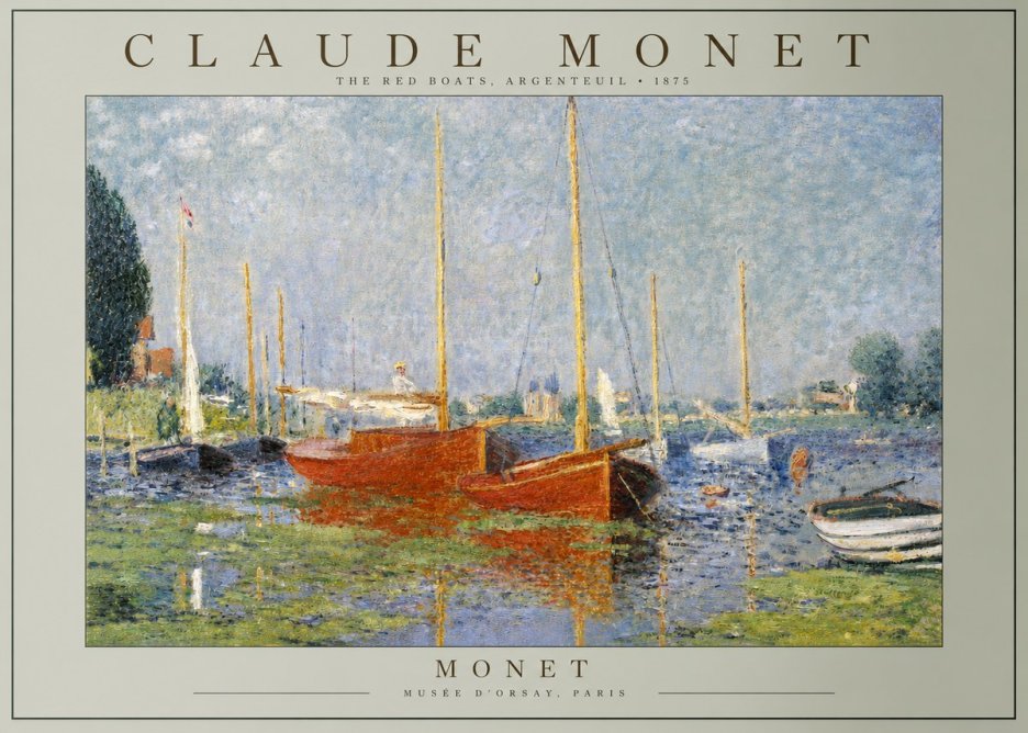 Monet The Red Boats, Argenteuil No2 - Plakát