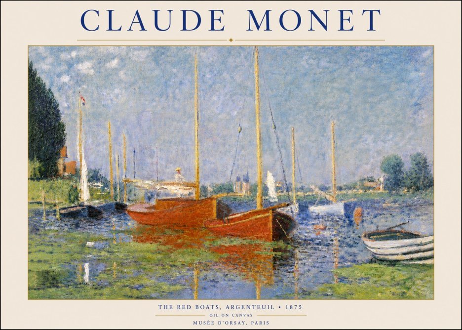 Monet The Red Boats, Argenteuil No4 - Plakát