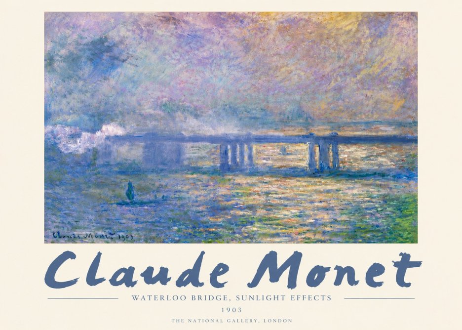 Monet Waterloo Bridge, Sunlight Effects No5 - Plakát
