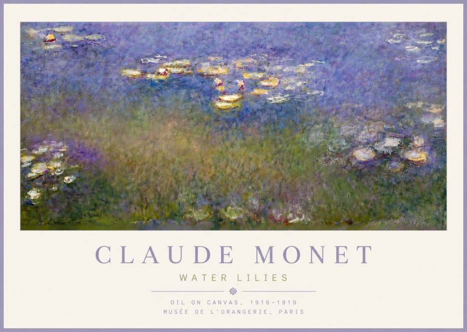 Monet Water Lilies VII No4 - Plakát